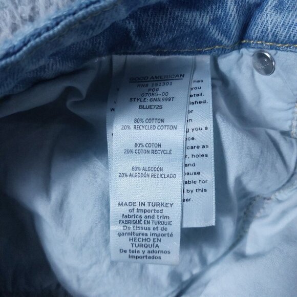 Good American Jeans Women's 16 (W42xL33) Light Wash Denim High Rise Distressed - Picture 13 of 13